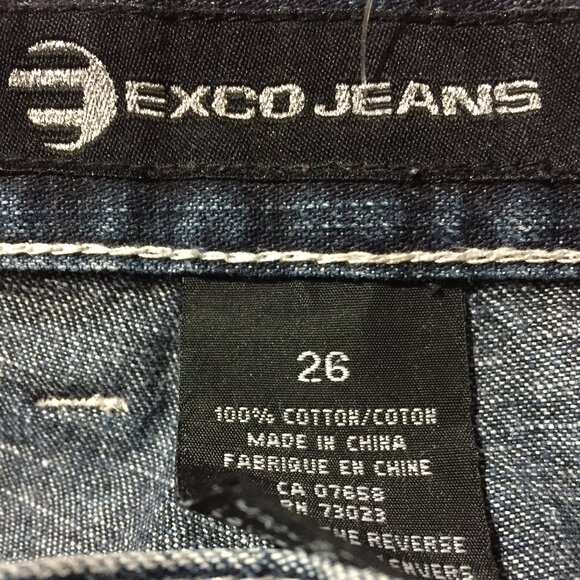 VINTAGE EXCO PATCHWORK WIDE LEG JEANS SIZE 26 - Picture 11 of 11